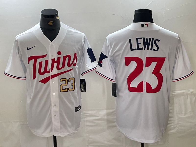 Men Minnesota Twins 23 Lewis White 2024 Nike Game MLB Jersey style 3